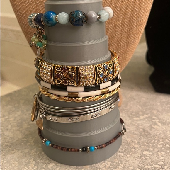 Lot of 10 bangles/bracelets and anklet - Picture 4 of 17